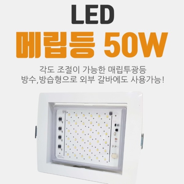 LED 매립투광기 50W 방수형, 각도조절형